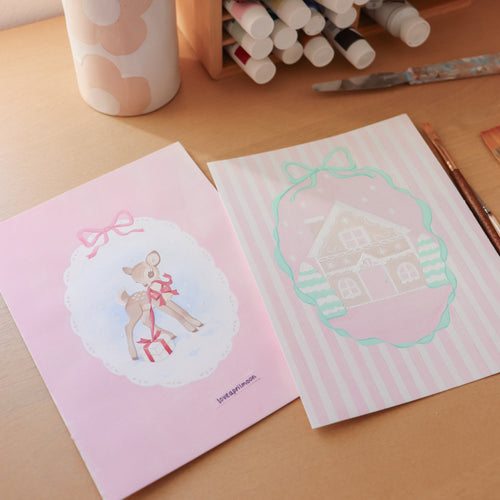 Coquette Christmas Greeting Card Set