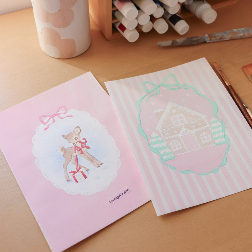 Coquette Christmas Greeting Card Set