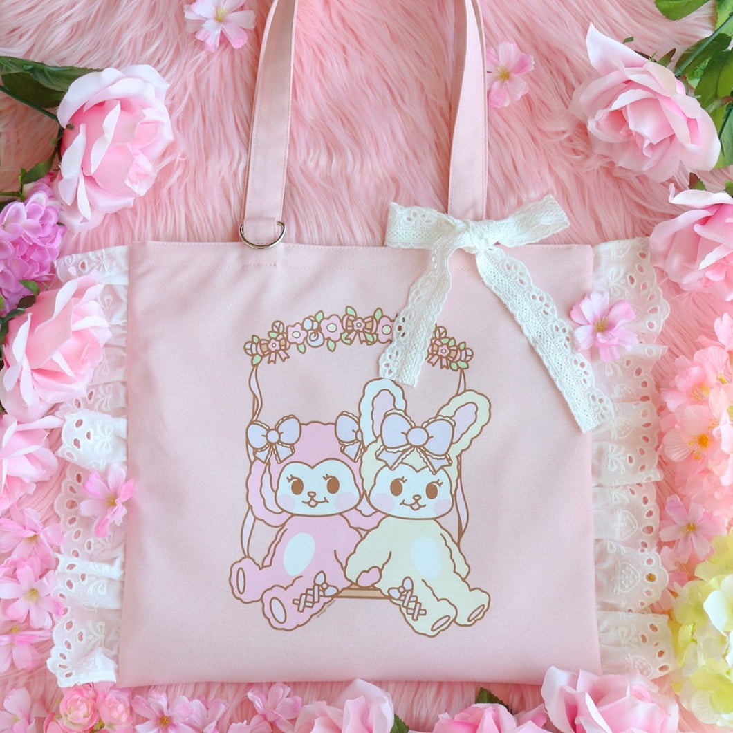 Pink Blossom Swing Tote Bag