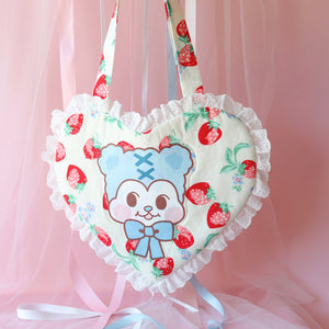 Strawberry Quilted OllieRue Heart Bag