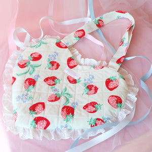 Strawberry Quilted OllieRue Heart Bag