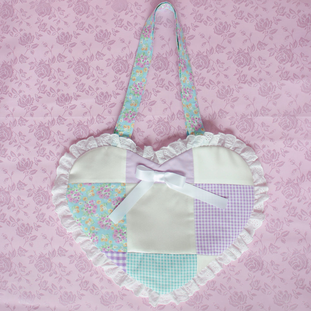 Lavender Patch Heart Bag ♡ Limited